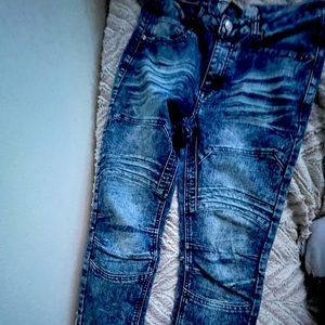 Blue pattern jeans size 14